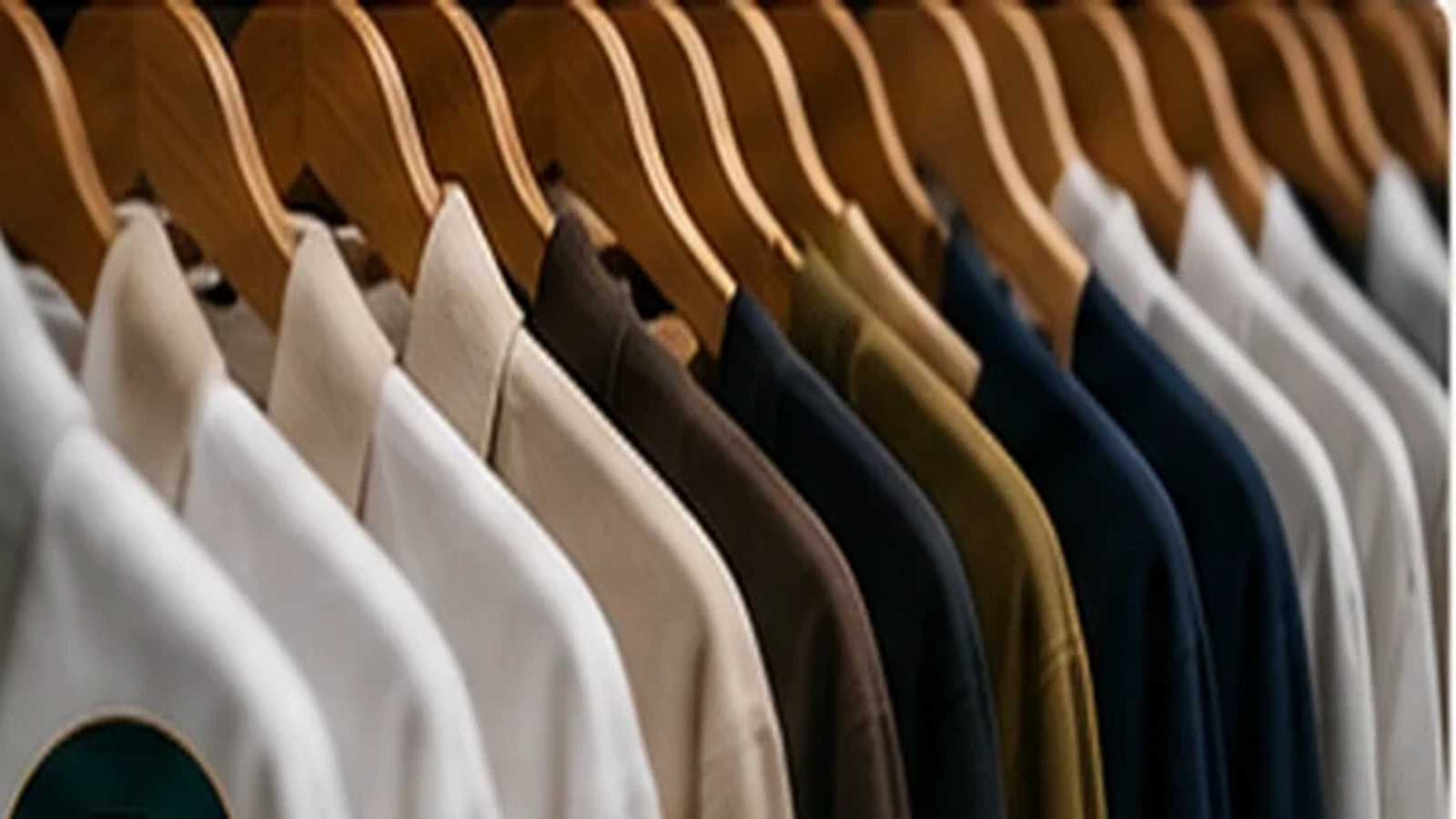 Apparel on garment rack